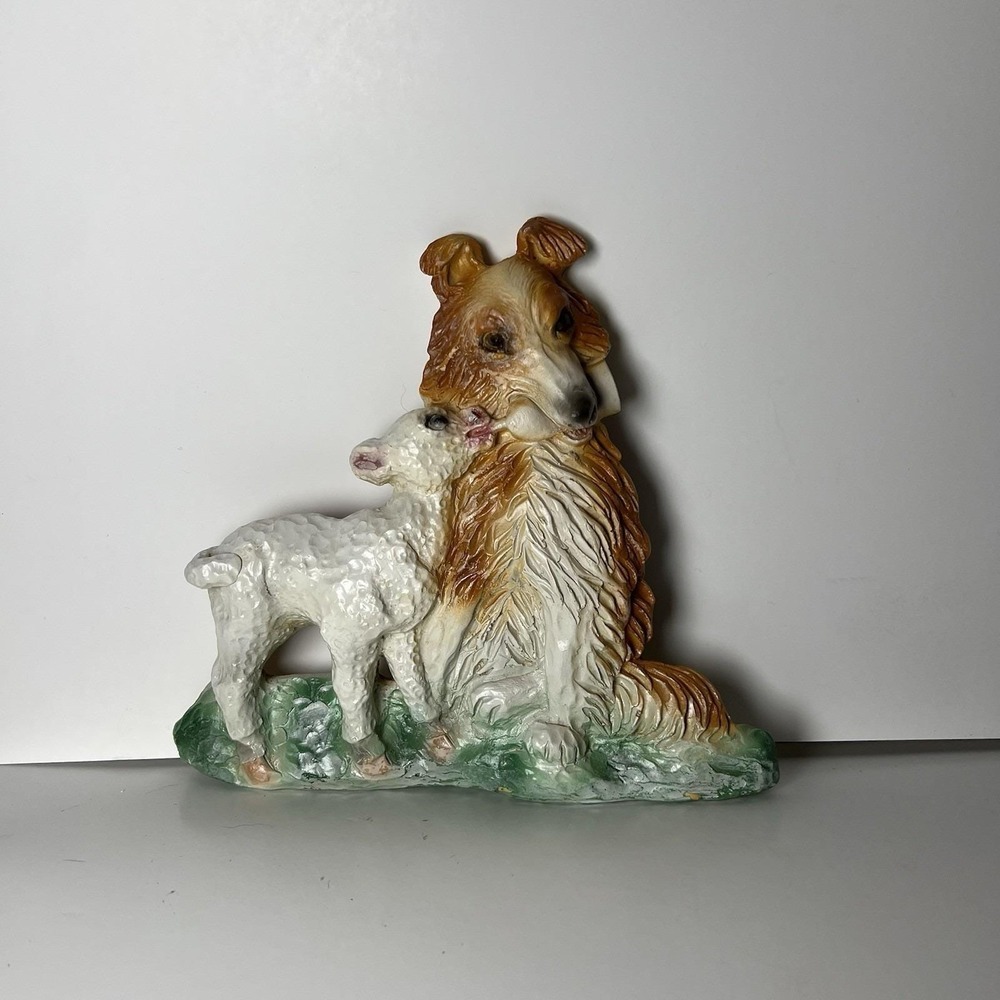 FMC 1953 Kiddie Plaque Collie And Lamb Brighten Up Children's Room - Picture 2 of 10
